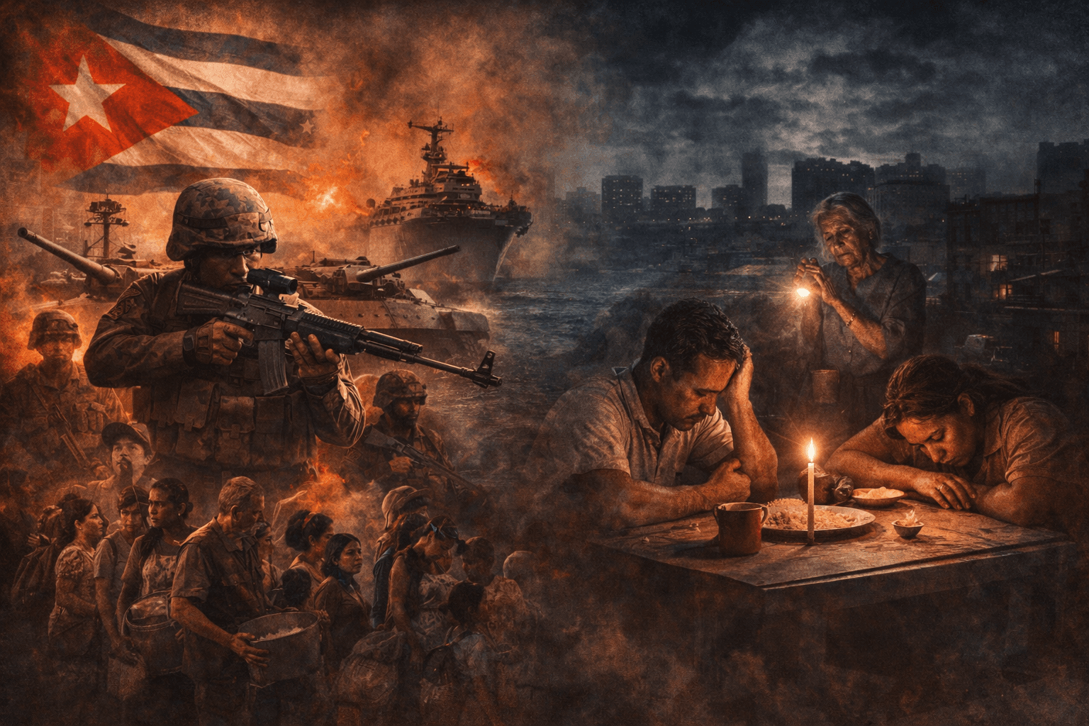 La Habana activa el reflejo militar mientras la sociedad sigue atrapada entre apagones, hambre y propaganda de guerra