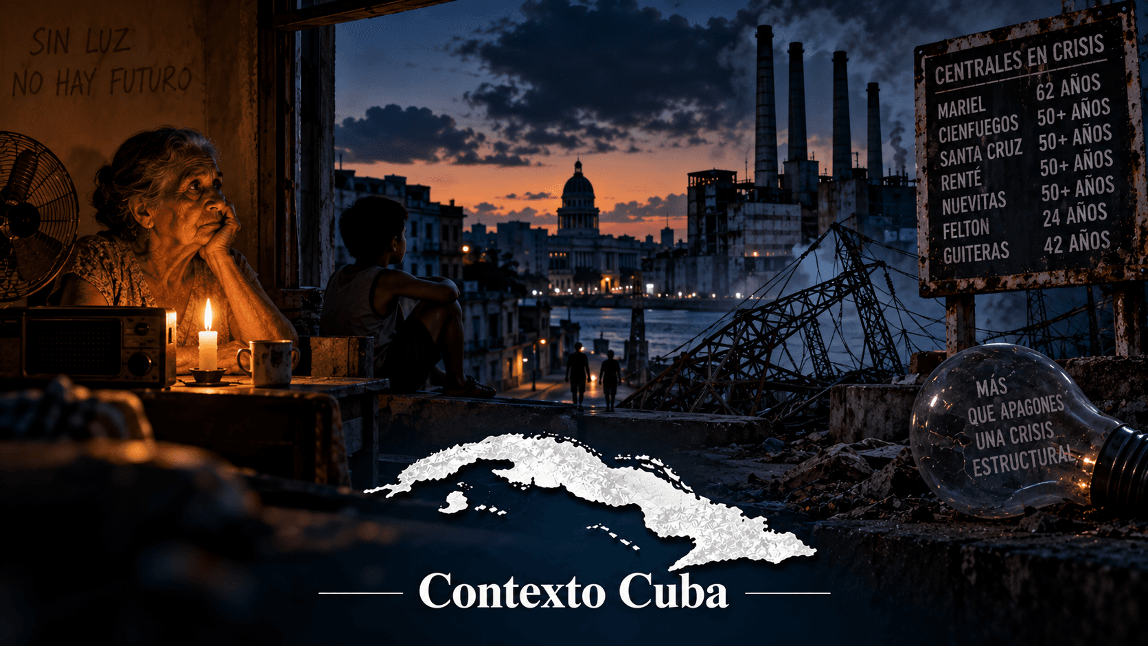 Cuba se está quedando sin sistema eléctrico